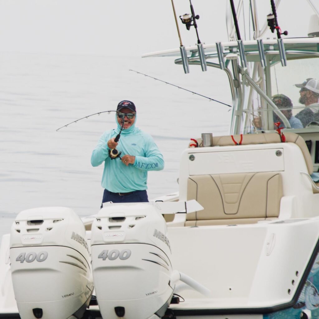 capt tony murphy with saltwater angler